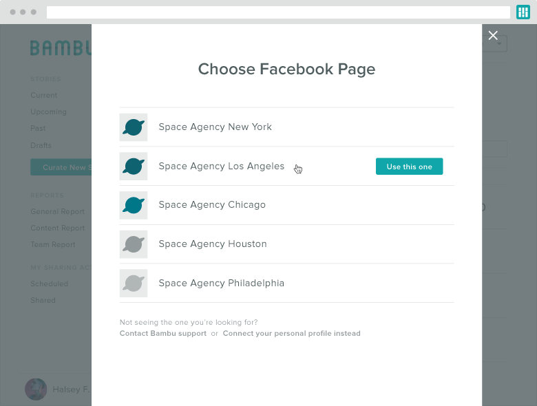 facebook pages bambu screenshot